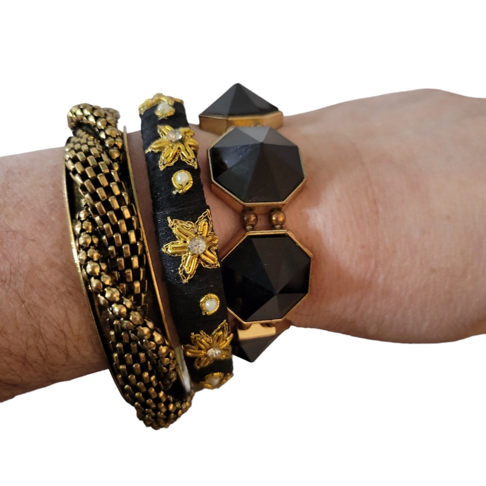 Bangle & Stretch Bracelet Set Of 3